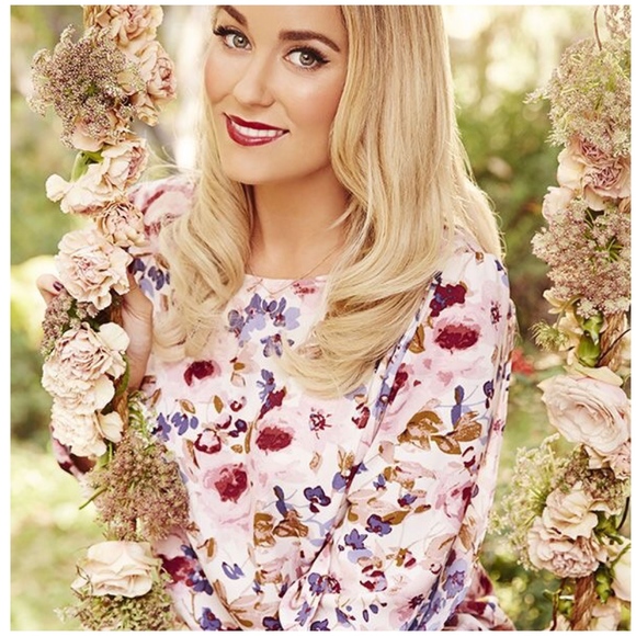 LC Lauren Conrad Tops - LC Lauren Conrad Floral Bow Sleeve Blouse NWT